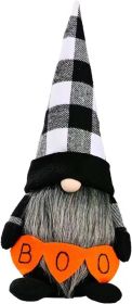 Christmas Gnomes Plush Decoration,Gnome Plush Christmas Decoration Handmade Swedish Dwarf Scandinavian Tomte Elf Gnomes for Home Office Table Dec (Color: Black)