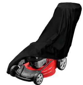 Waterproof Lawn Mower Cover Heavy Duty UV Protector For Push Mower Universal Fit (Option: Black)